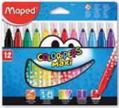 Viltstift Color'Peps Maxi, 12 stiften