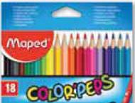 Driehoekig kleurpotlood Color'Peps, 18 potloden