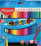 Driehoekig kleurpotlood Color'Peps, 24 potloden