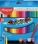 Driehoekig kleurpotlood Color'Peps, 24 potloden
