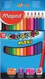 Driehoekig kleurpotlood Color'Peps, maxi, 12 potloden