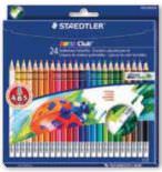 Uitgombaar rond kleurpotlood in kartonnen etui, 12 potloden